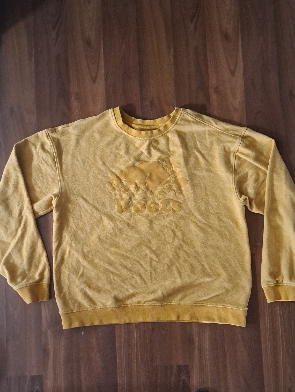Roots Women's Crewneck Sweater in Mustard
